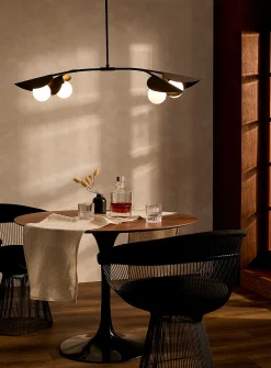Black petals hanging lamp