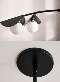 Black petals hanging lamp