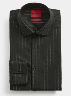 Black pinstripe shirt
