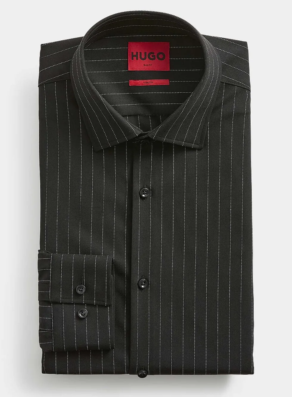 Black pinstripe shirt