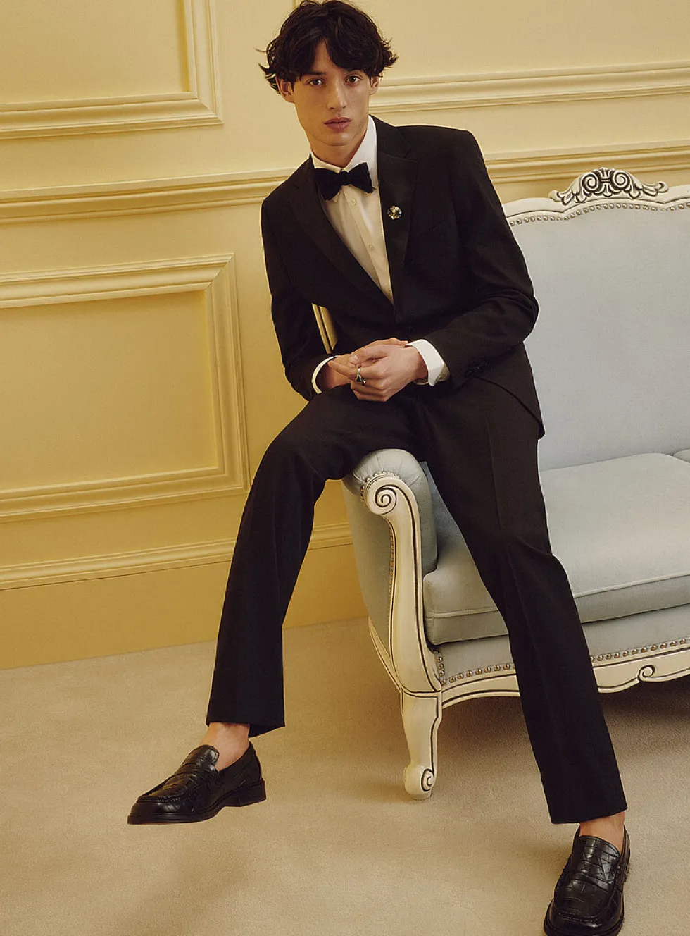Black piqué tuxedo
