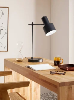 Black projector table lamp
