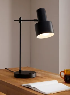 Black projector table lamp