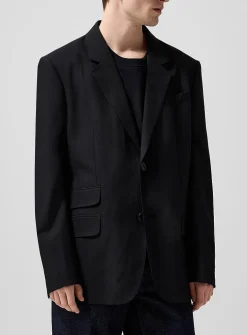 Black pure virgin wool jacket
