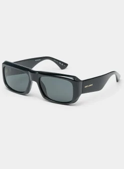 Black rectangular sunglasses