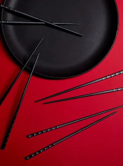 Black reusable chopsticks