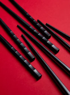 Black reusable chopsticks