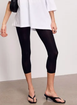 Black semi-transparent legging