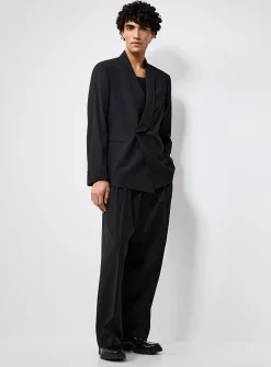 Black shawl-collar blazer
