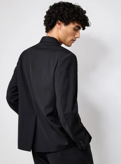 Black shawl-collar blazer