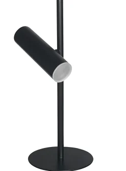 Black spotlight sleek table lamp
