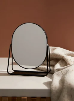 Black standing double-sided mirror