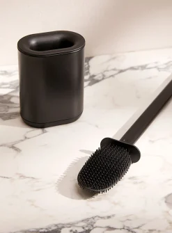 Black toilet brush