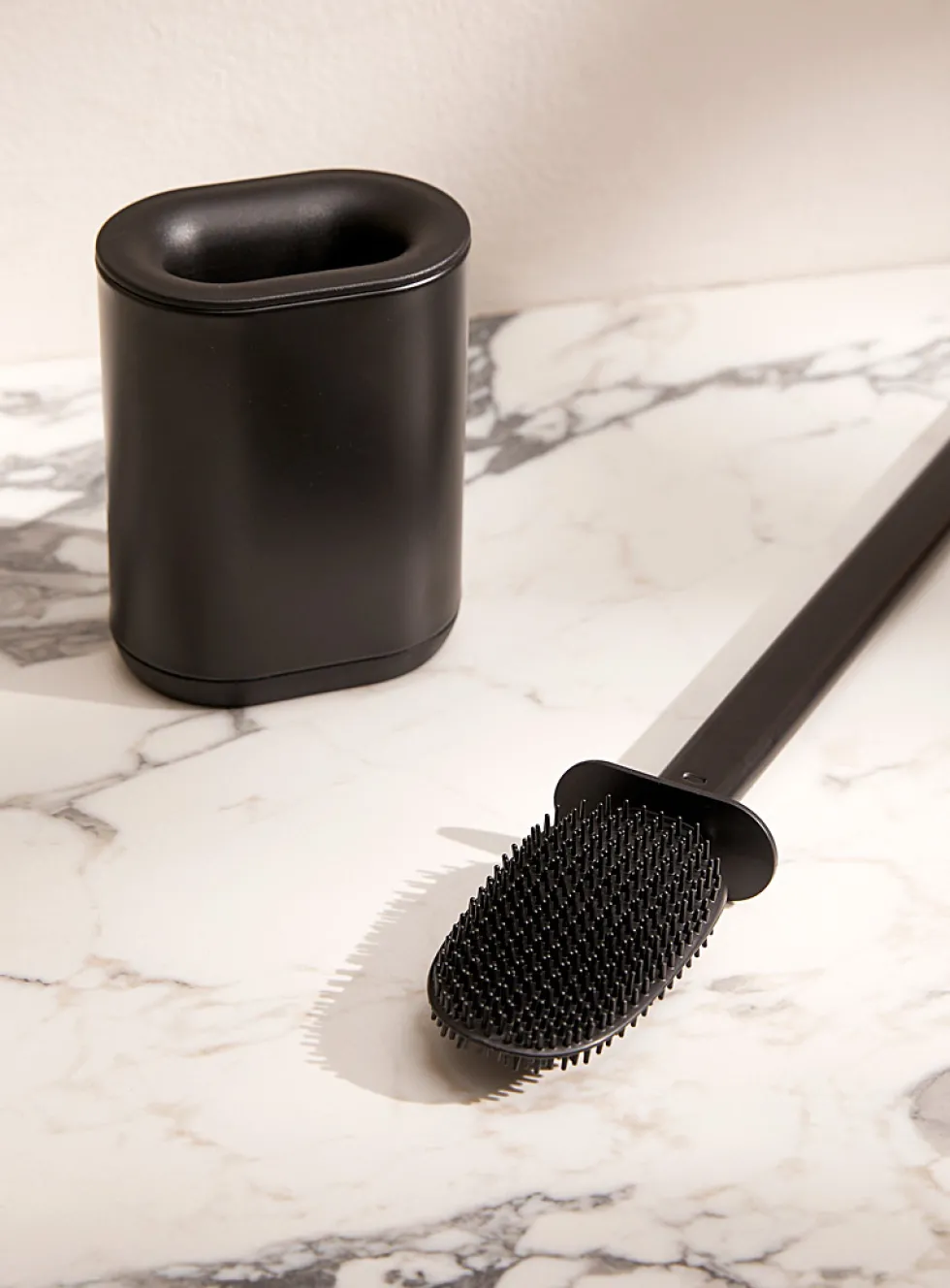 Black toilet brush