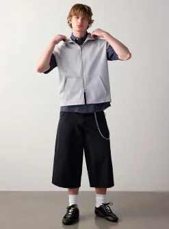 Black wash long jort