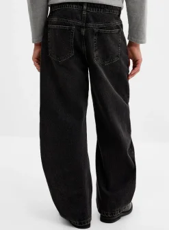 Black wash loose jean