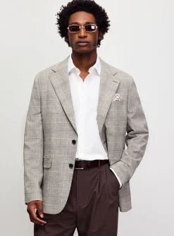 Black-and-white Prince of Wales jacket
