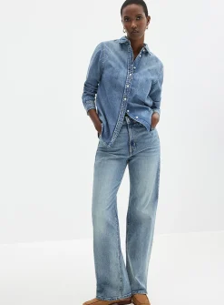 Bleached blue jean