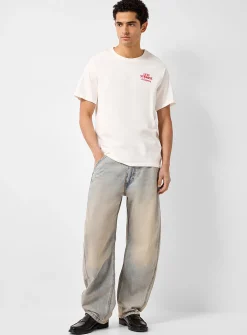 Bleached blue jean