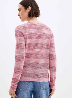 Blended weave tie-up cardigan