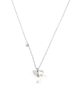 Blenio pewter and pearls necklace
