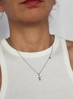 Blenio pewter and pearls necklace