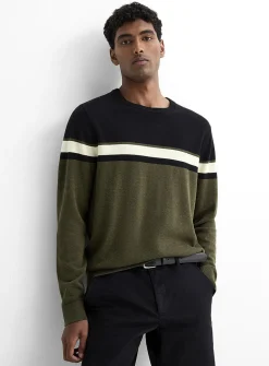 Block-stripe sweater