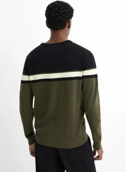 Block-stripe sweater