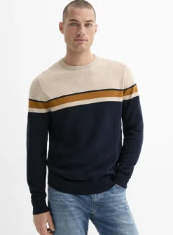Block-stripe sweater