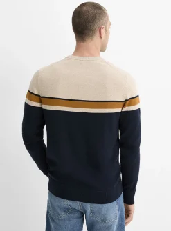 Block-stripe sweater