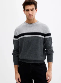 Block-stripe sweater