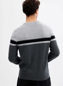 Block-stripe sweater