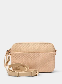 Bloom braided-texture crossbody bag