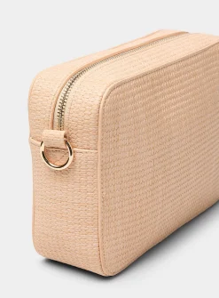 Bloom braided-texture crossbody bag