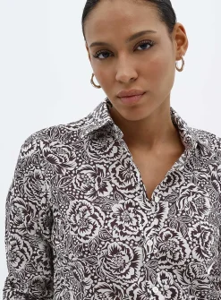 Blooming print shirt
