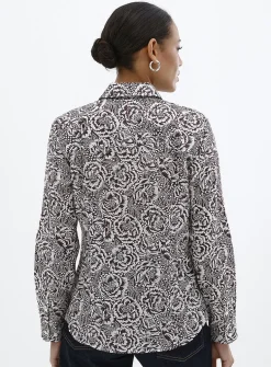 Blooming print shirt