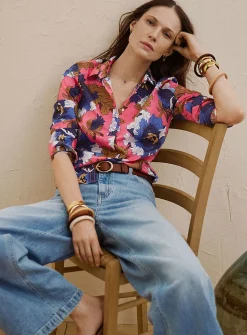Blooming print shirt