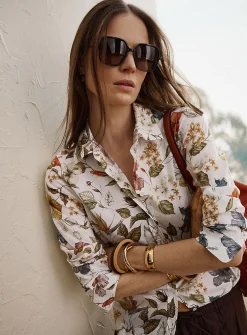Blooming print shirt
