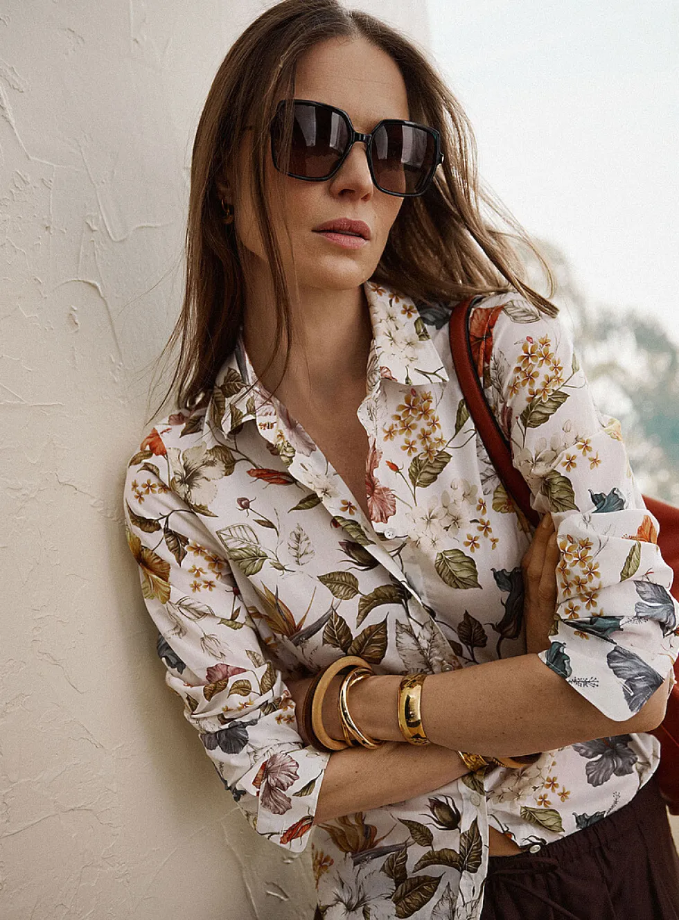 Blooming print shirt