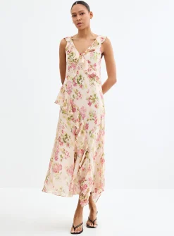 Blooming rose garden ruffled dress