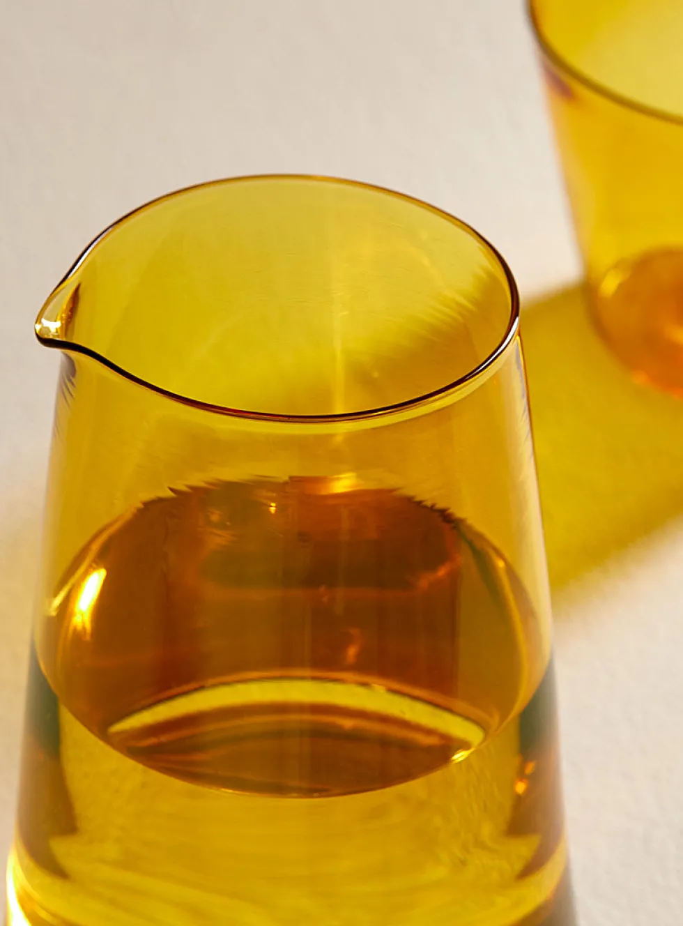 Blown glass carafe and glass set