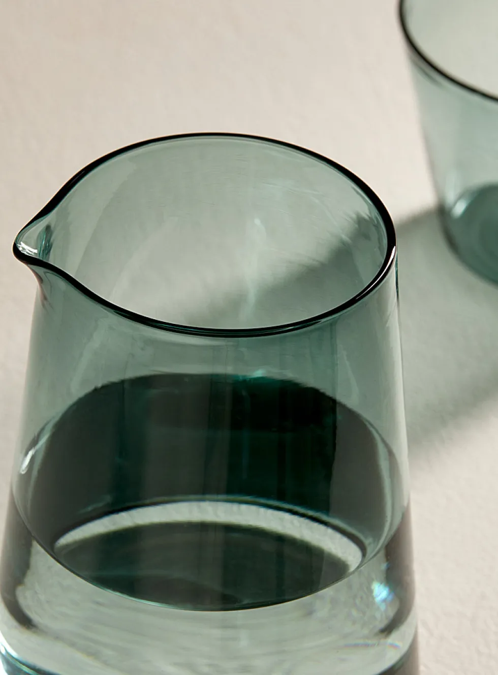 Blown glass carafe and glass set