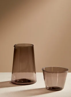 Blown glass carafe and glass set