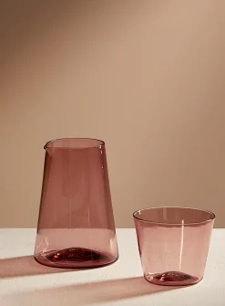 Blown glass carafe and glass set