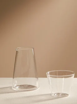 Blown glass carafe and glass set