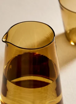 Blown glass carafe and glass set