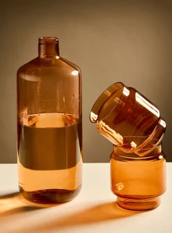 Blown-glass jug and glasses set