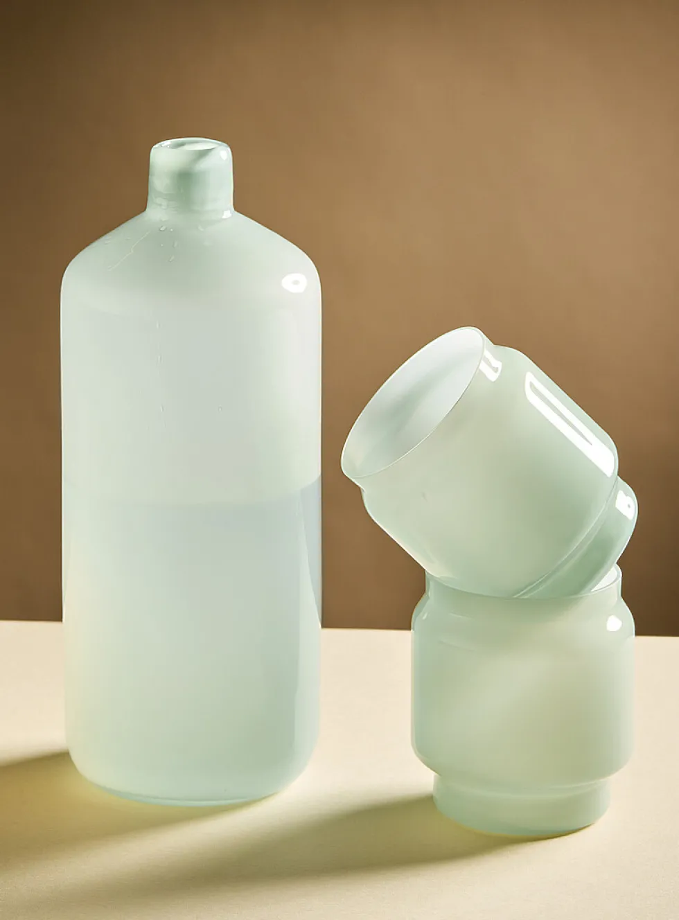 Blown-glass jug and glasses set