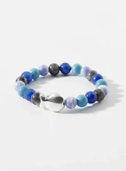 Blue beaded bracelet