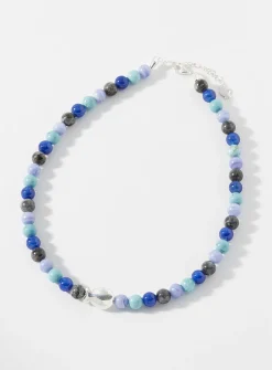 Blue beaded necklace